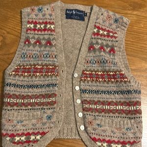 Women’s polo vintage 100%wool vest